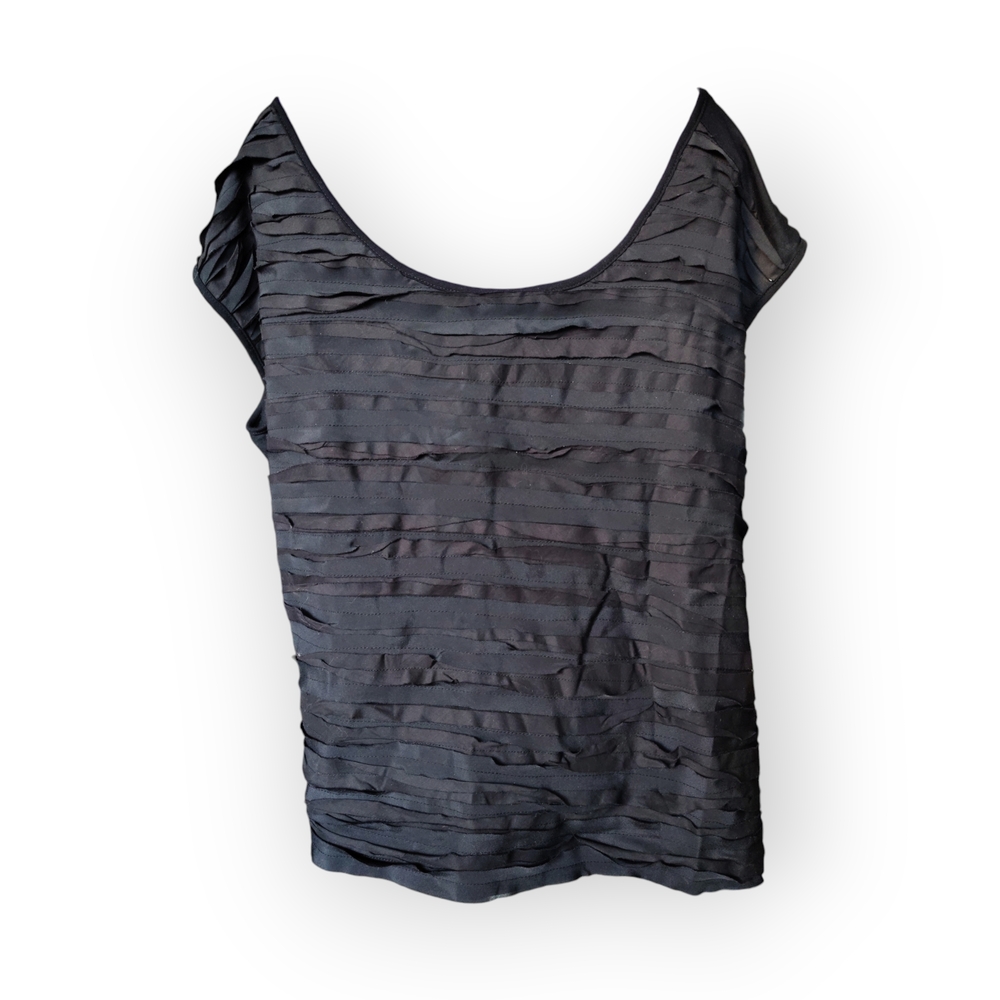 Attitude By Jay Manuel Women's XL Black Layered Blouse